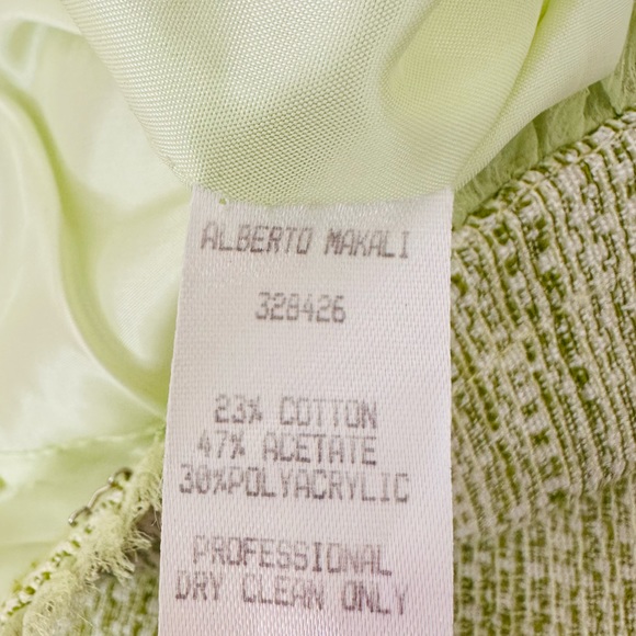 Alberto Makali vintage 90s floral embroidery green long sleeve blazer jacket - Picture 11 of 12